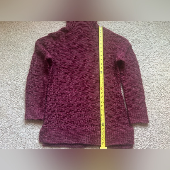 UpWest Turtleneck Tunic Sweater: Maroon - Picture 4 of 9